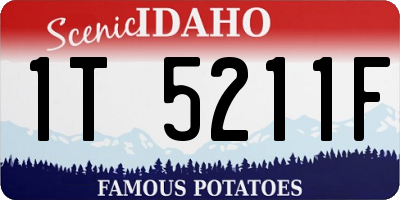 ID license plate 1T5211F