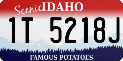 ID license plate 1T5218J