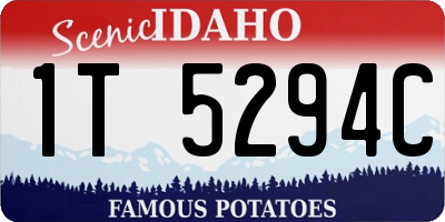 ID license plate 1T5294C