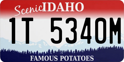 ID license plate 1T5340M