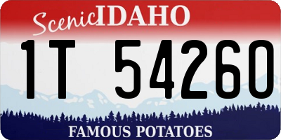 ID license plate 1T5426O