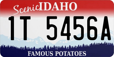ID license plate 1T5456A