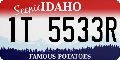 ID license plate 1T5533R