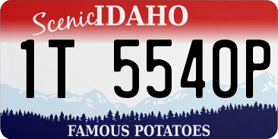 ID license plate 1T5540P