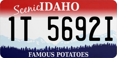 ID license plate 1T5692I
