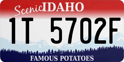 ID license plate 1T5702F