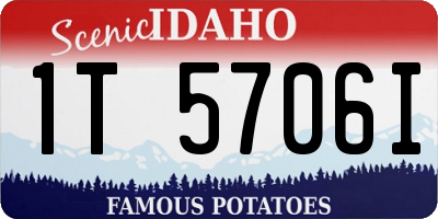 ID license plate 1T5706I