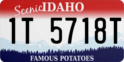 ID license plate 1T5718T