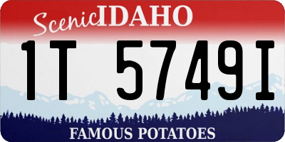 ID license plate 1T5749I