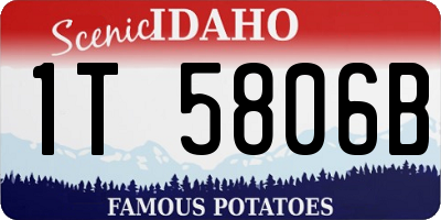 ID license plate 1T5806B