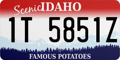 ID license plate 1T5851Z