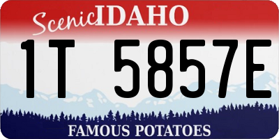 ID license plate 1T5857E