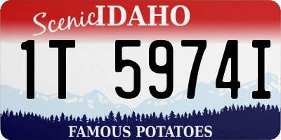 ID license plate 1T5974I