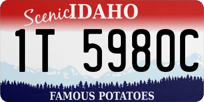 ID license plate 1T5980C