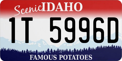 ID license plate 1T5996D