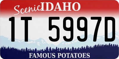 ID license plate 1T5997D