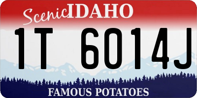 ID license plate 1T6014J