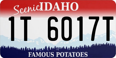 ID license plate 1T6017T