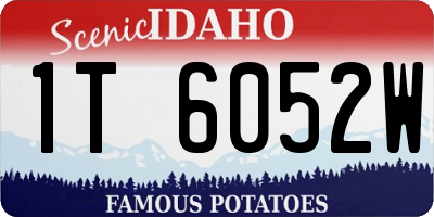 ID license plate 1T6052W