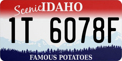 ID license plate 1T6078F