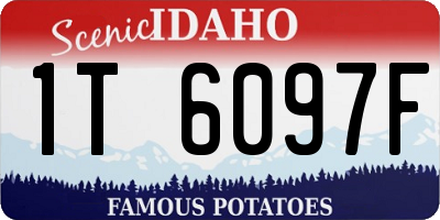 ID license plate 1T6097F