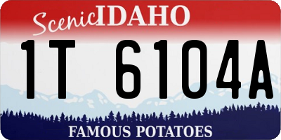 ID license plate 1T6104A