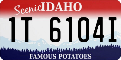 ID license plate 1T6104I