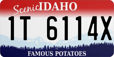 ID license plate 1T6114X