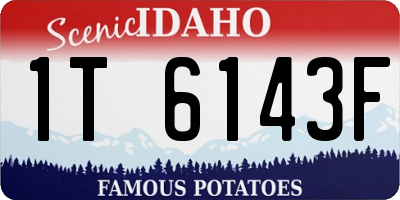 ID license plate 1T6143F