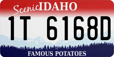 ID license plate 1T6168D