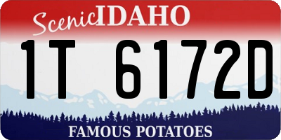 ID license plate 1T6172D