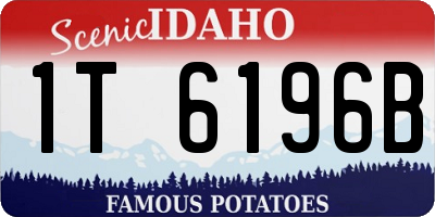 ID license plate 1T6196B