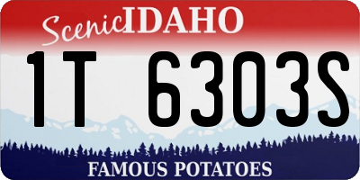 ID license plate 1T6303S