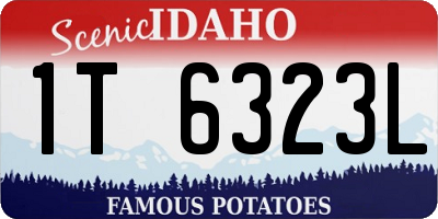 ID license plate 1T6323L