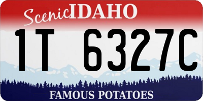 ID license plate 1T6327C