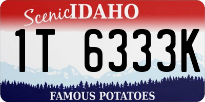 ID license plate 1T6333K
