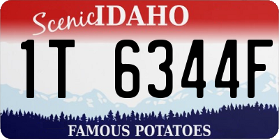 ID license plate 1T6344F