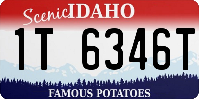 ID license plate 1T6346T