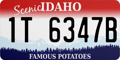 ID license plate 1T6347B