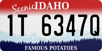 ID license plate 1T6347Q