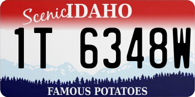 ID license plate 1T6348W