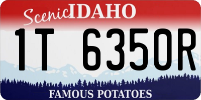 ID license plate 1T6350R