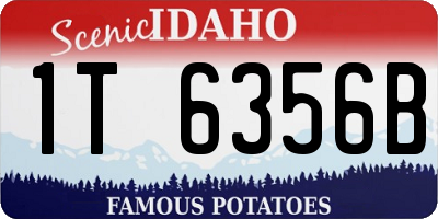 ID license plate 1T6356B