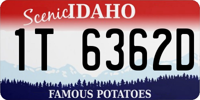 ID license plate 1T6362D