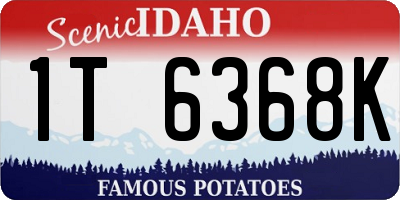 ID license plate 1T6368K
