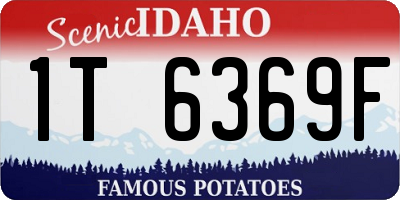 ID license plate 1T6369F