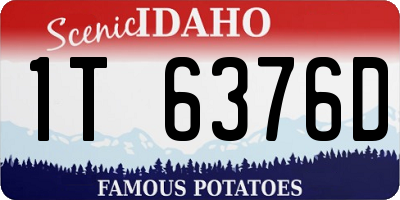 ID license plate 1T6376D