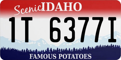 ID license plate 1T6377I