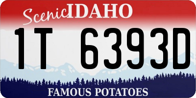 ID license plate 1T6393D