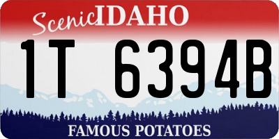 ID license plate 1T6394B